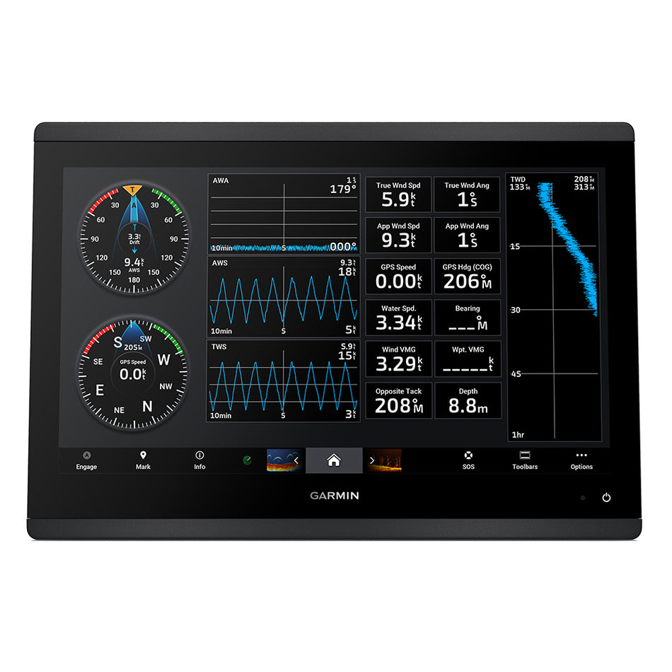 Garmin GPSMAP 1623 Chartplotter, Non-Sonar, 16 in IPS Touchscreen, Worldwide Basemap, NMEA 2000, Wi-Fi — Quality Boat Parts