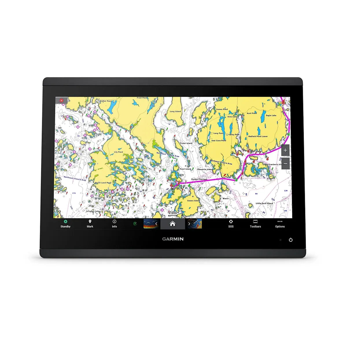 Garmin GPSMAP 1643 GN+ Chartplotter, Non-Sonar, 16 in HD IPS Touchscreen, Garmin Navionics+ Charts, NMEA 2000, IPX7 — Quality Boat Parts
