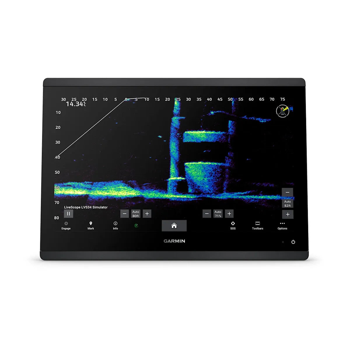 Garmin GPSMAP 1623xsv Chartplotter with Sonar, 16 in IPS Touchscreen, UHD SideVu/ClearVu, 1 kW CHIRP, NMEA 2000, Wi-Fi — Quality Boat Parts
