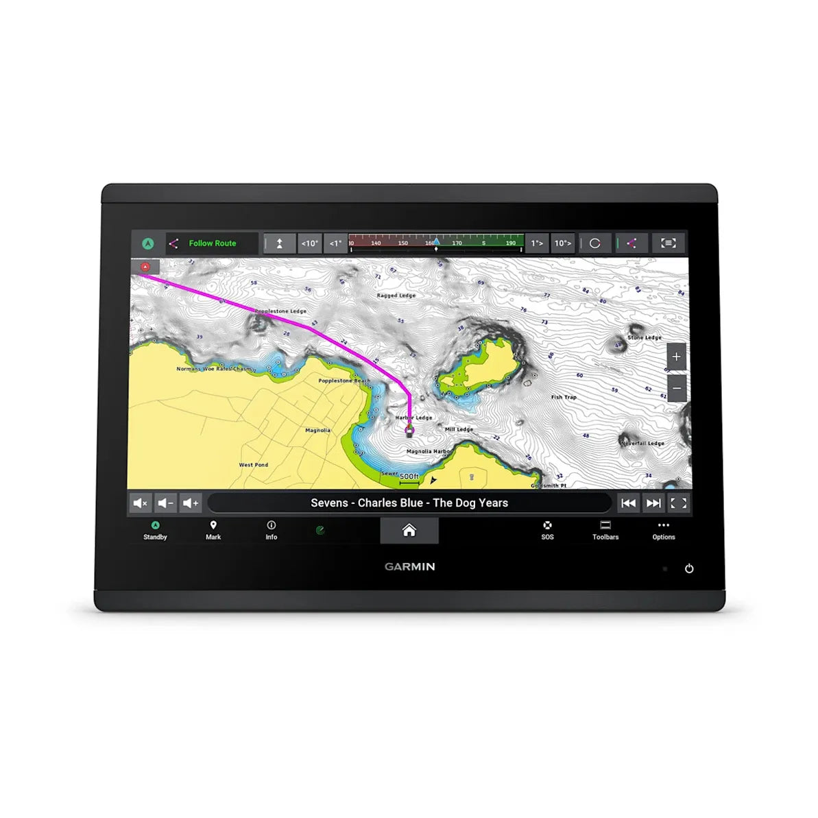 Garmin GPSMAP 1643xsv Chartplotter/Fishfinder, 16 in IPS Touchscreen, Garmin Navionics+ Built-In Charts, Ultra High-Definition SideVü/ClearVü Sonar, 1 kW CHIRP Support, NMEA 2000, Wi-Fi — Quality Boat Parts