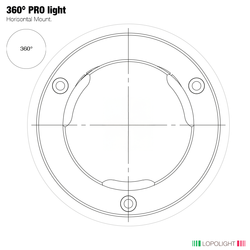 Lopolight 200 Series Pro 2NM 360° Anchor Light, Black Anodized, 10-32V, IP68 — Quality Boat Parts