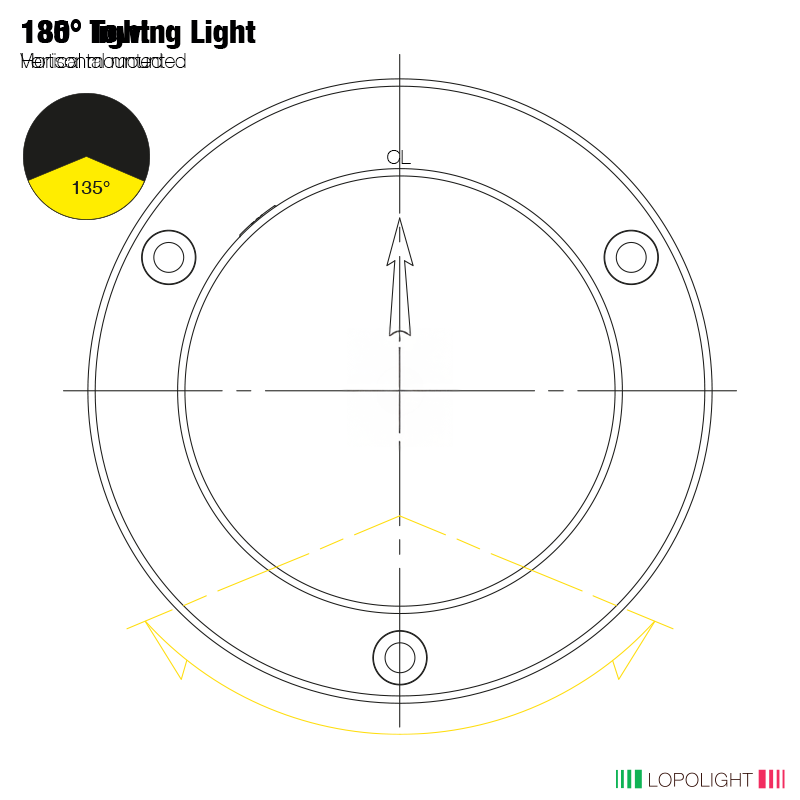 Lopolight PRO Towing Light, 2NM, 135°, Yellow Light, 10-32VDC, IP68 — Quality Boat Parts