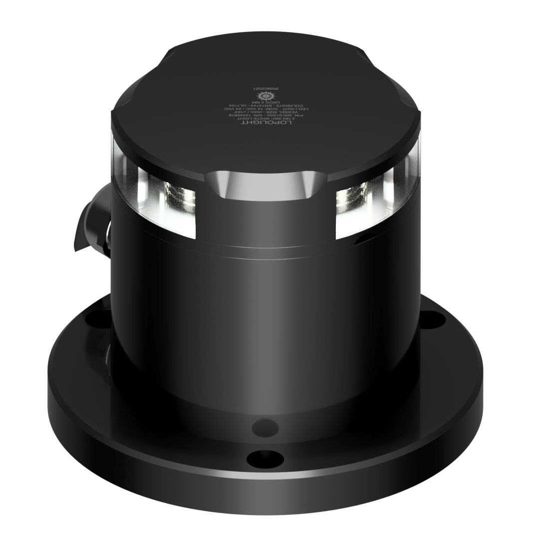Lopolight 360 Degree White LED Navigation Light, For Vessels Over 50m, 3NM, Ice-Class, Built-In De-Icing, 20-32VDC, IP68, Horizontal Mount — Quality Boat Parts