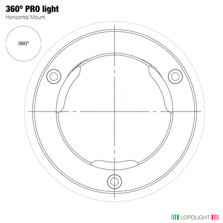Lopolight 360 Degree White LED Navigation Light, For Vessels Over 50m, 3NM, Ice-Class, Built-In De-Icing, 20-32VDC, IP68, Horizontal Mount — Quality Boat Parts
