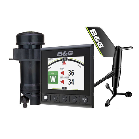 B&G Triton 2 Speed/Depth/Wind System Pack, WS310 Wired Wind Sensor, DST810 Depth/Speed/Temp Transducer, NMEA 2000 Starter Kit, 4.1in Color Display, 20m Mast Cable — Quality Boat Parts