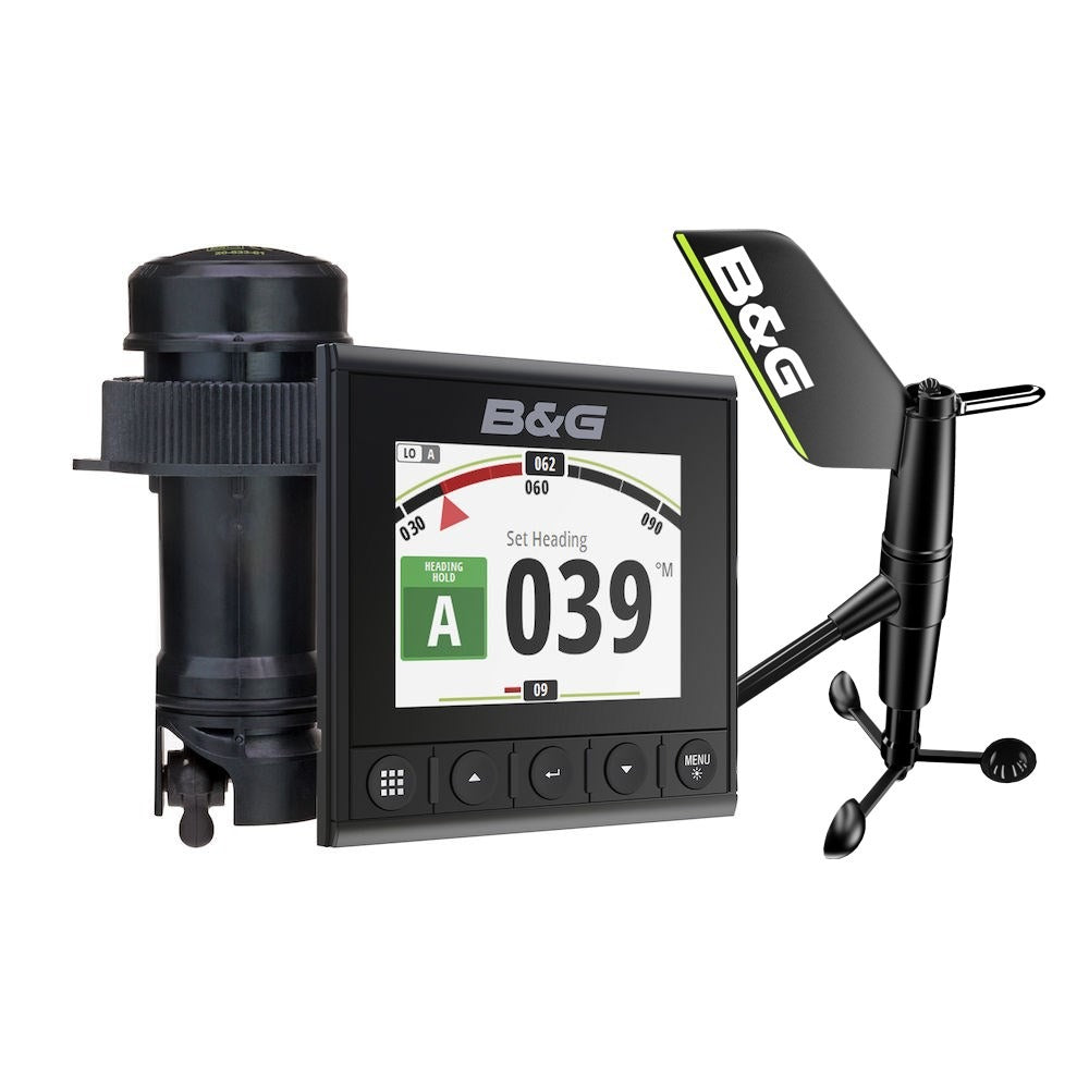 B&G Triton 2 Speed/Depth/Wind System Pack, WS310 Wired Wind Sensor, DST810 Depth/Speed/Temp Transducer, NMEA 2000 Starter Kit, 4.1in Color Display, 20m Mast Cable — Quality Boat Parts