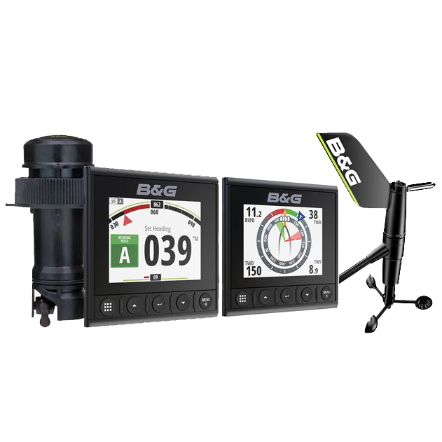 B&G Triton 2 Speed/Depth/Wireless Wind Instrument Pack, Dual 4.1 in Color Displays, DST810 Transducer, WS320 Wind Sensor, NMEA 2000 Starter Kit — Quality Boat Parts