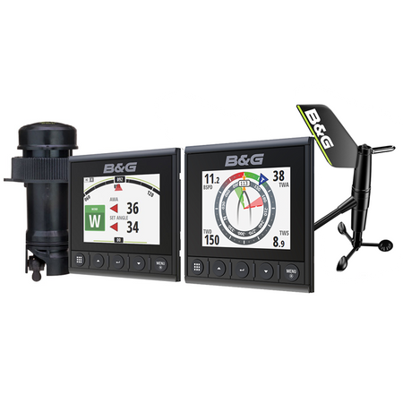 B&G Triton 2 Speed/Depth/Wireless Wind Instrument Pack, Dual 4.1 in Color Displays, DST810 Transducer, WS320 Wind Sensor, NMEA 2000 Starter Kit — Quality Boat Parts