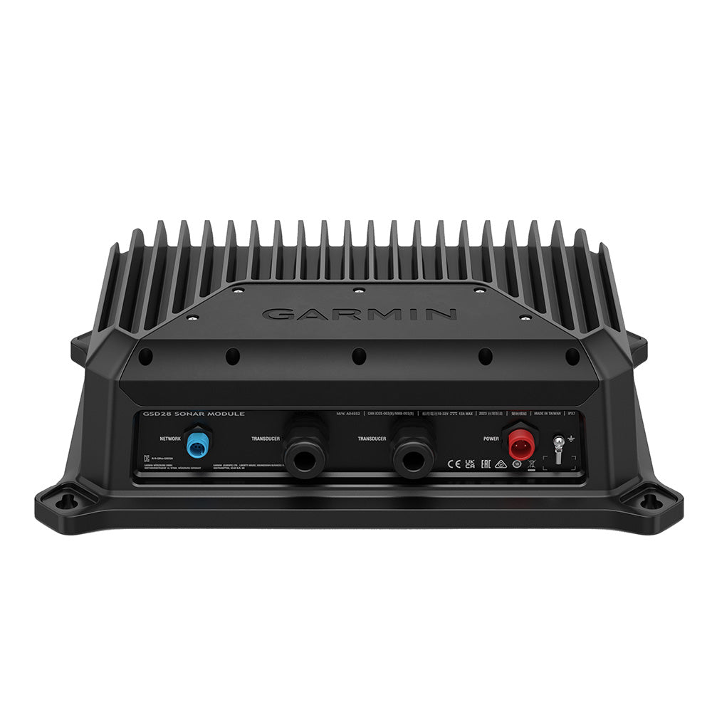 Garmin GSD 28 Sonar Module, 10-32V, 25-3000W RMS, Dual-Channel CHIRP 25-250 kHz, IPX7, Garmin BlueNet Network — Quality Boat Parts