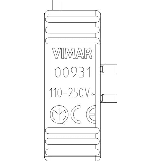 Vimar Pre-Wired LED Signalling Unit, 110-250V 50/60Hz, 0.5W, Amber Light — Quality Boat Parts
