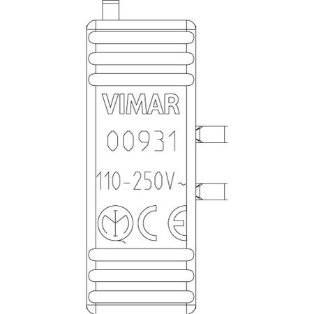 Vimar Pre-Wired LED Signalling Unit, 110-250V 50/60Hz, 0.5W, Amber Light — Quality Boat Parts