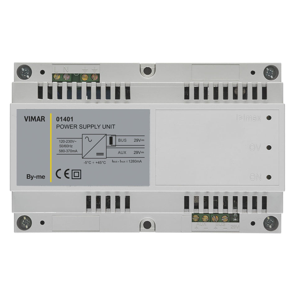 Vimar By-me Plus DIN Rail Supply Unit, 120-230V AC, 29V DC, 1280mA, Decoupling Coil, 8 Modules — Quality Boat Parts