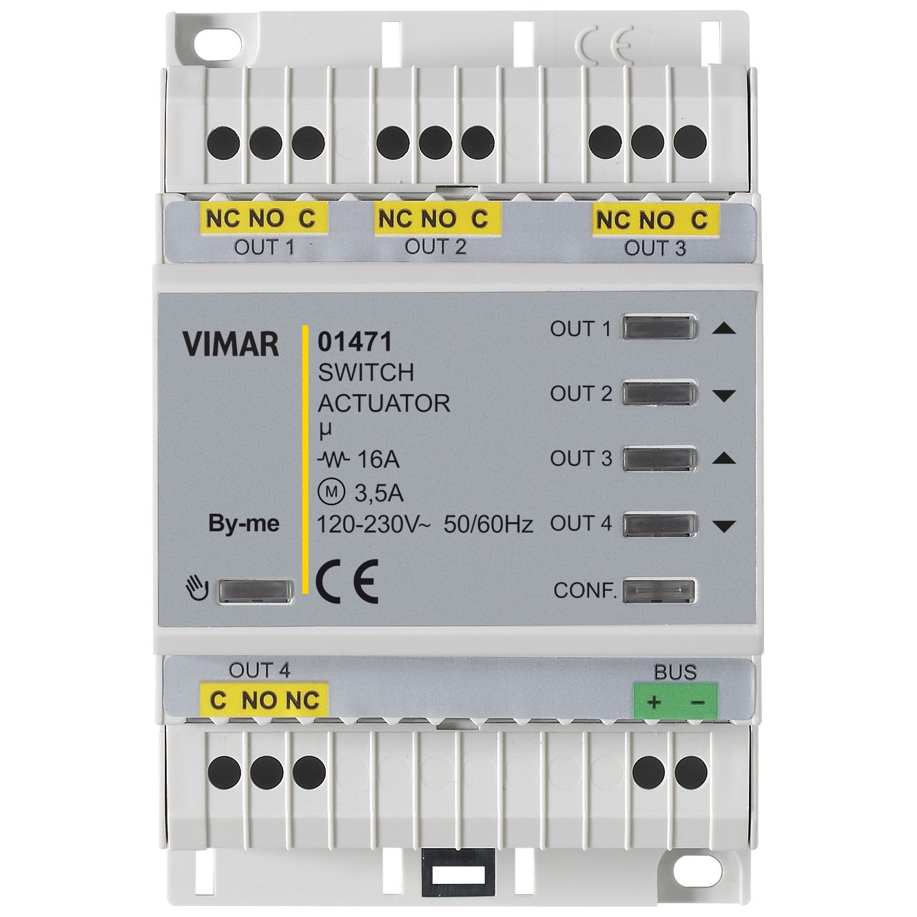 Vimar By-me Plus 4-Output Relay Actuator, 16A, 120-230V, DIN Rail — Quality Boat Parts