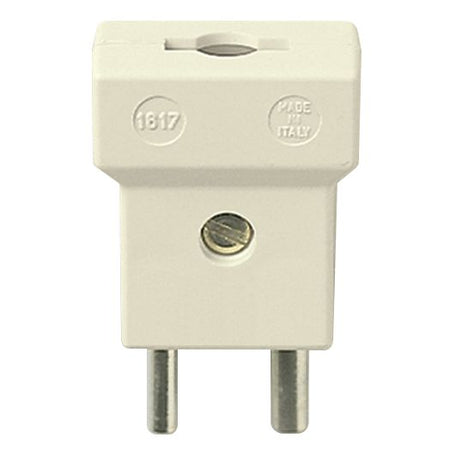 Vimar 2P Polarized Axial Plug, 6A 24V SELV, 3 mm/4 mm Pins, Ivory — Quality Boat Parts