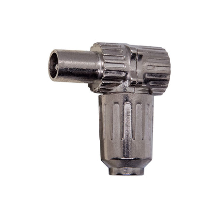 Vimar Coaxial TV-RD-SAT Male Connector, 90 Degree Elbow, 75 Ohm, RG59, White Finish — Quality Boat Parts