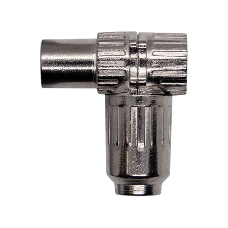 Vimar Coaxial TV-RD-SAT Male Connector, 90 Degree Elbow, 75 Ohm, RG59, White Finish — Quality Boat Parts