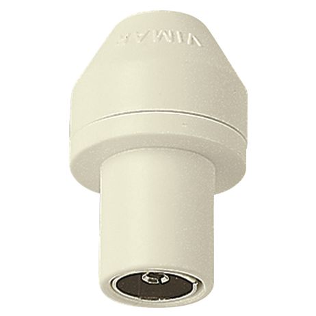 Vimar Coaxial TV Socket Outlet, IEC 9.5mm, 75 Ohm, Axial Entry, RG59, Ivory — Quality Boat Parts