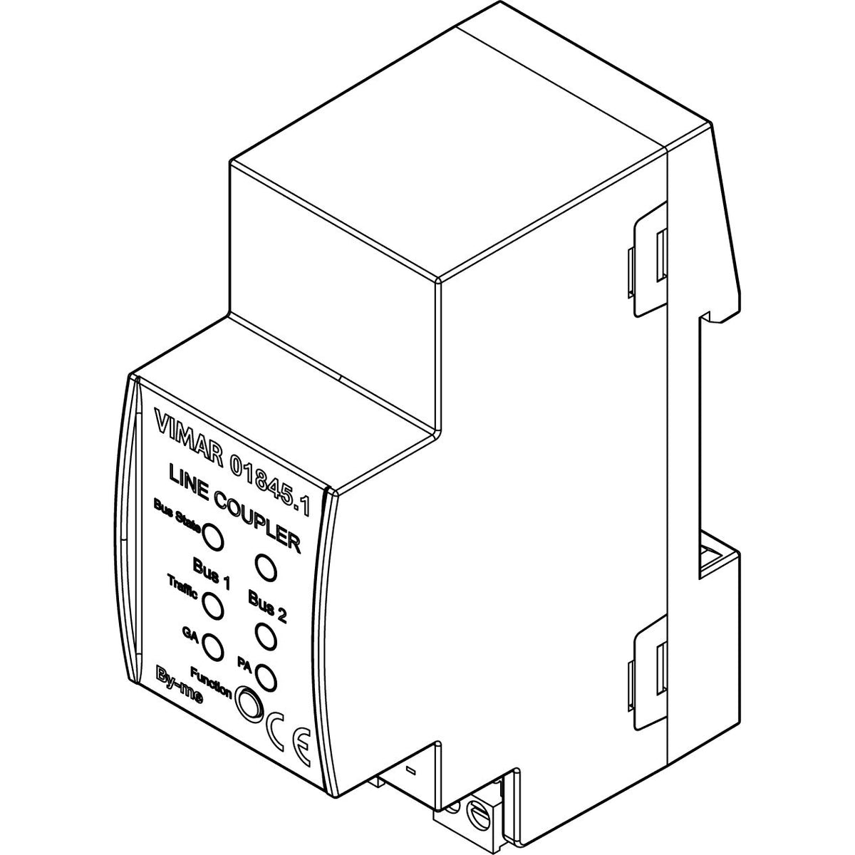 Vimar By-me Plus Line Coupler, 29V Nominal Supply, DIN Rail TH35, Electrical Isolation, Message Filtering — Quality Boat Parts