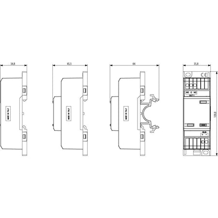 Vimar Relay Actuator, 16A Changeover, 120-230V~, DIN Rail, Circulation Pump — Quality Boat Parts