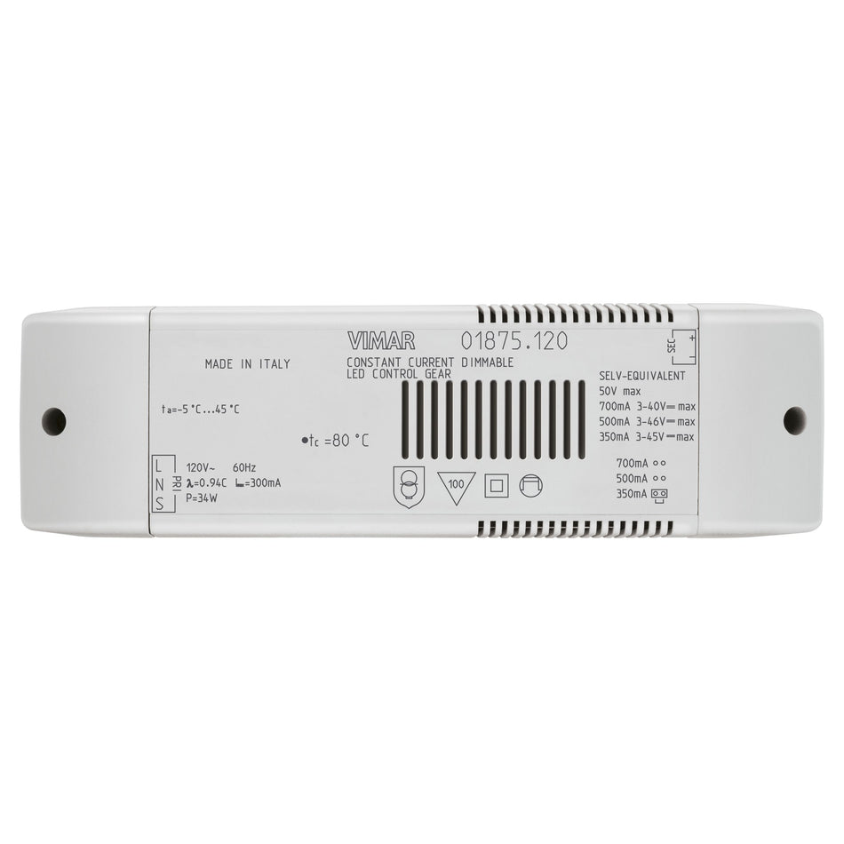 Vimar LED Driver, 120V 60Hz, 350/500/700mA, IP20, MASTER Dimmer Compatible — Quality Boat Parts