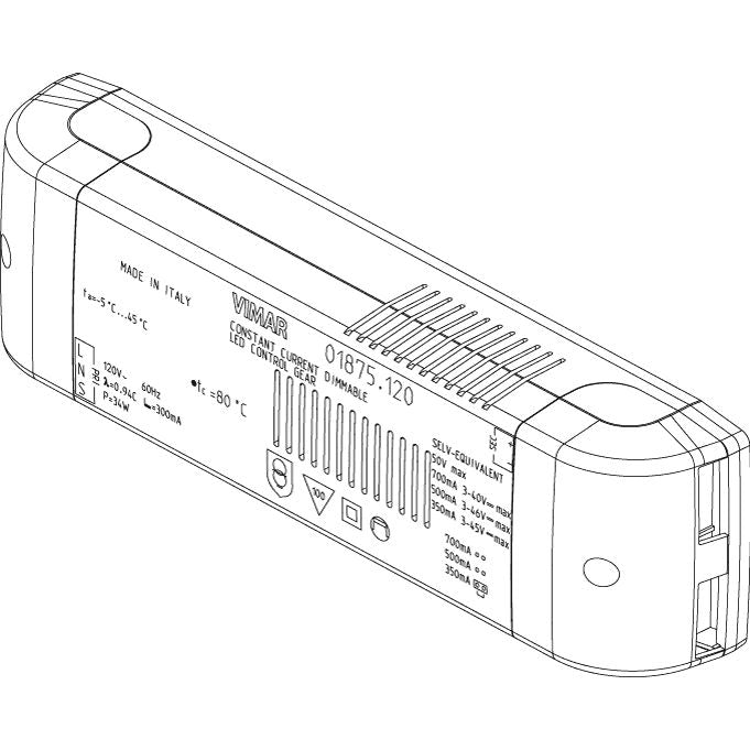 Vimar LED Driver, 120V 60Hz, 350/500/700mA, IP20, MASTER Dimmer Compatible — Quality Boat Parts