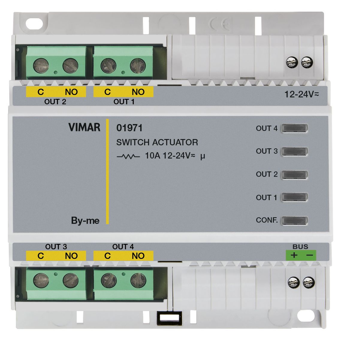 Vimar By-me Plus 4-Relay Actuator 24V, 12-24V AC/DC SELV, 10A, DIN Rail — Quality Boat Parts