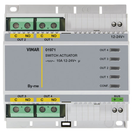 Vimar By-me Plus 4-Relay Actuator 24V, 12-24V AC/DC SELV, 10A, DIN Rail — Quality Boat Parts