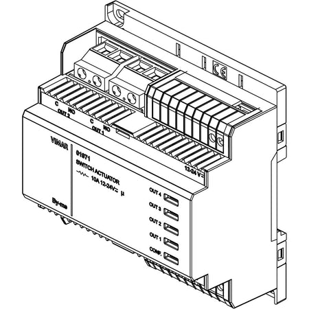 Vimar By-me Plus 4-Relay Actuator 24V, 12-24V AC/DC SELV, 10A, DIN Rail — Quality Boat Parts