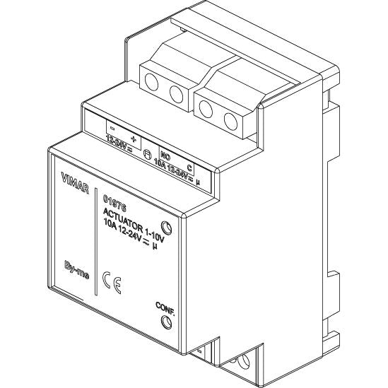 Vimar By-me Plus Marine 1-10V LED Actuator, 12-24V AC/DC, 10A Relay, DIN Rail — Quality Boat Parts