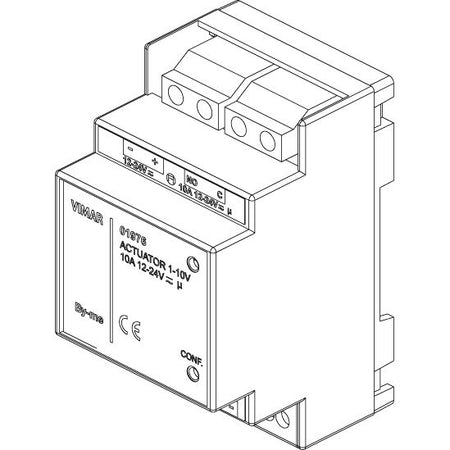 Vimar By-me Plus Marine 1-10V LED Actuator, 12-24V AC/DC, 10A Relay, DIN Rail — Quality Boat Parts