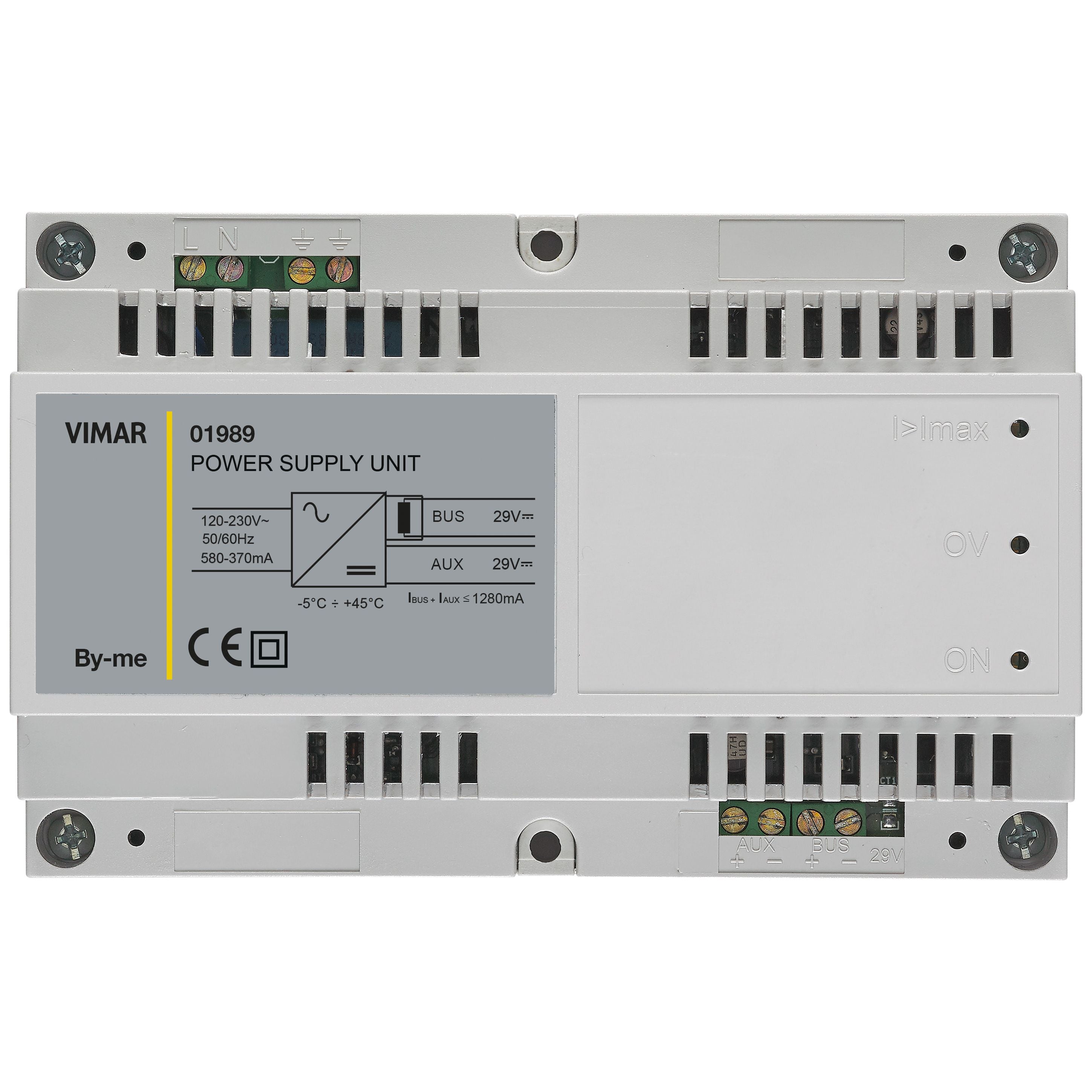 Vimar Bus Power Supply Unit, 29VDC, 1.28A, DIN Rail, Decoupling Coil — Quality Boat Parts