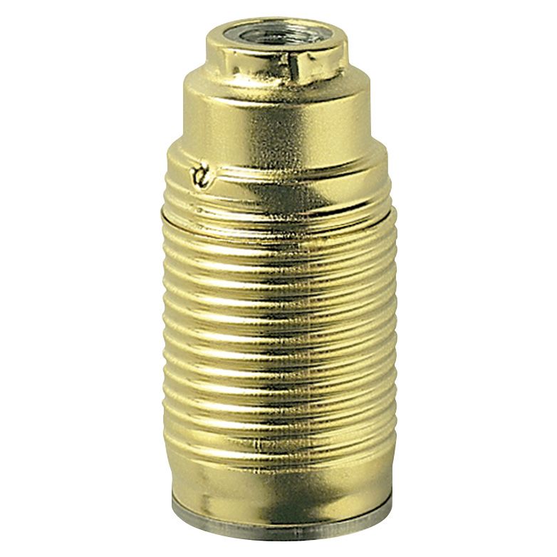 Vimar E14 Lampholder, M10x1 Nipple, Locking Screw, Brass Finish — Quality Boat Parts