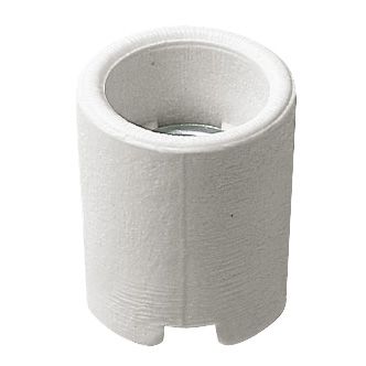 Vimar E14 Lampholder, Porcelain, White Finish, Mounting Base, 3.7 mm Holes, 33 mm Centers — Quality Boat Parts