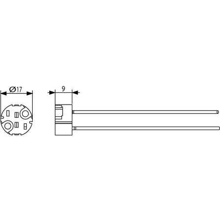 Vimar Halogen Lampholder, G4/G5.3/GX5.3/G6.35/GY6.35, 24V 4.5A, 140 mm PTFE Cable — Quality Boat Parts
