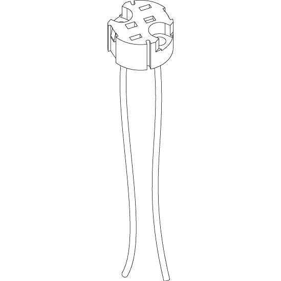 Vimar Halogen Lampholder, G4/G5.3/GX5.3/G6.35/GY6.35, 24V 4.5A, 140 mm PTFE Cable — Quality Boat Parts