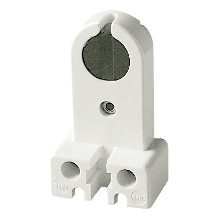 Vimar G13 Fluorescent Lamp Holder, 2A 250V, Rotor-Type, Screw Fixing, Brass Contacts, 80C Rated, White Housing — Quality Boat Parts