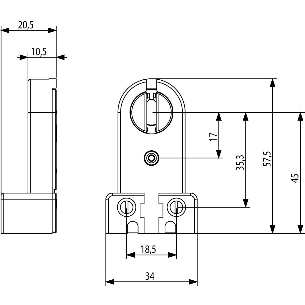 Vimar G13 Fluorescent Lamp Holder, 2A 250V, Rotor-Type, Screw Fixing, Brass Contacts, 80C Rated, White Housing — Quality Boat Parts