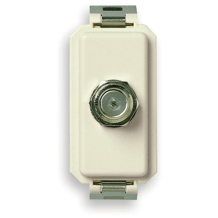 Vimar 8000 Series F-Type Female Coaxial Socket, End Socket, 2400 MHz, Beige RAL 9001 — Quality Boat Parts