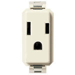 Vimar 8000 2P+E USA+SASO Socket Outlet, 15A, 127V AC, IP20, Flush Mount, White RAL 9001 — Quality Boat Parts