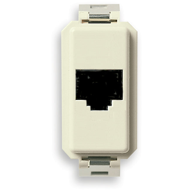 Vimar 8000 Series RJ11 Phone Jack 6/4, Screw Terminals, Flush-Mounted, Halogen-Free, IP20, Matt White (RAL 9001) — Quality Boat Parts