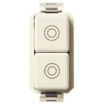 Vimar 8000 Two 1P NO Push Buttons, 10A 250V, IP40, White Finish — Quality Boat Parts
