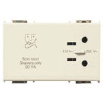 Vimar 8000 Shaver Supply Unit, 230V Input, 120V/230V Output, 20 VA Isolation Transformer, 3-Module, Flush Mount — Quality Boat Parts