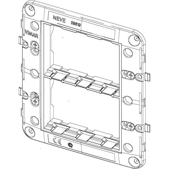 Vimar Neve Up 6-Module (3+3) Mounting Frame, For 09996 Flush-Mount Box, With Screws — Quality Boat Parts