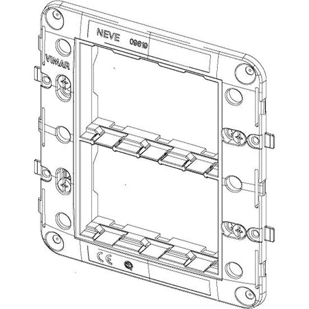 Vimar Neve Up 6-Module (3+3) Mounting Frame, For 09996 Flush-Mount Box, With Screws — Quality Boat Parts