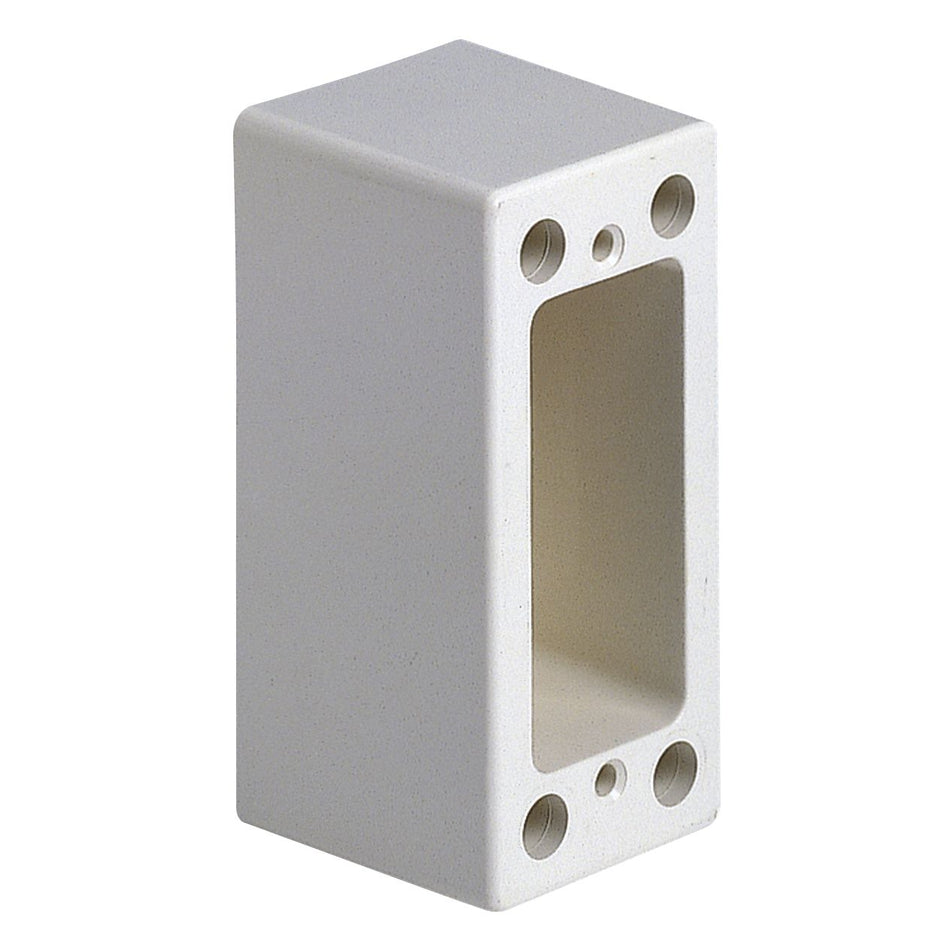 Vimar 8000 Series 1-Module Surface Mount Box with Backplate, 40mm Depth, IP20, Ivory Finish — Quality Boat Parts