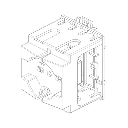 Vimar SICURY DIN Rail Socket Outlet, 2P+E, 16A 250V, Italian P40 — Quality Boat Parts