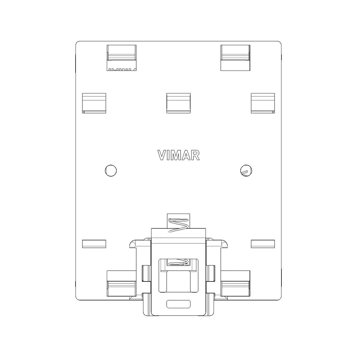 Vimar SICURY DIN Rail Socket Outlet, 2P+E, 16A 250V, Italian P40 — Quality Boat Parts