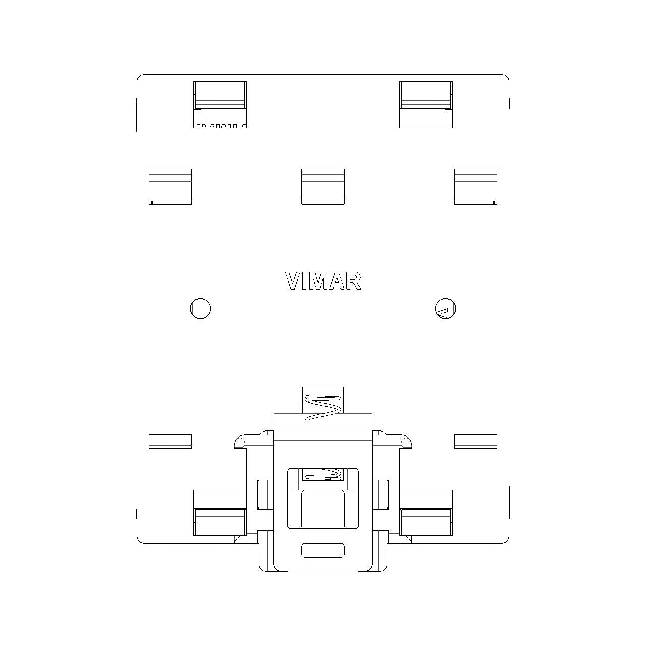 Vimar SICURY DIN Rail Socket Outlet, 2P+E, 16A 250V, Italian P40 — Quality Boat Parts
