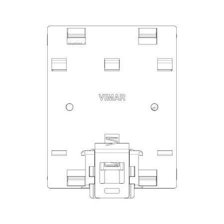 Vimar SICURY DIN Rail Socket Outlet, 2P+E, 16A 250V, Italian P40 — Quality Boat Parts