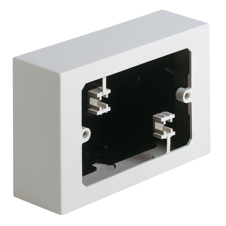 Vimar 3-Module Surface/Table Mounting Box, For 8000/Linea/7000 Series, With Backplate, 80 x 124 x 40 mm, IP20, Plastic, Rear Cable Entry, 6 Inlets, Ui 450V — Quality Boat Parts